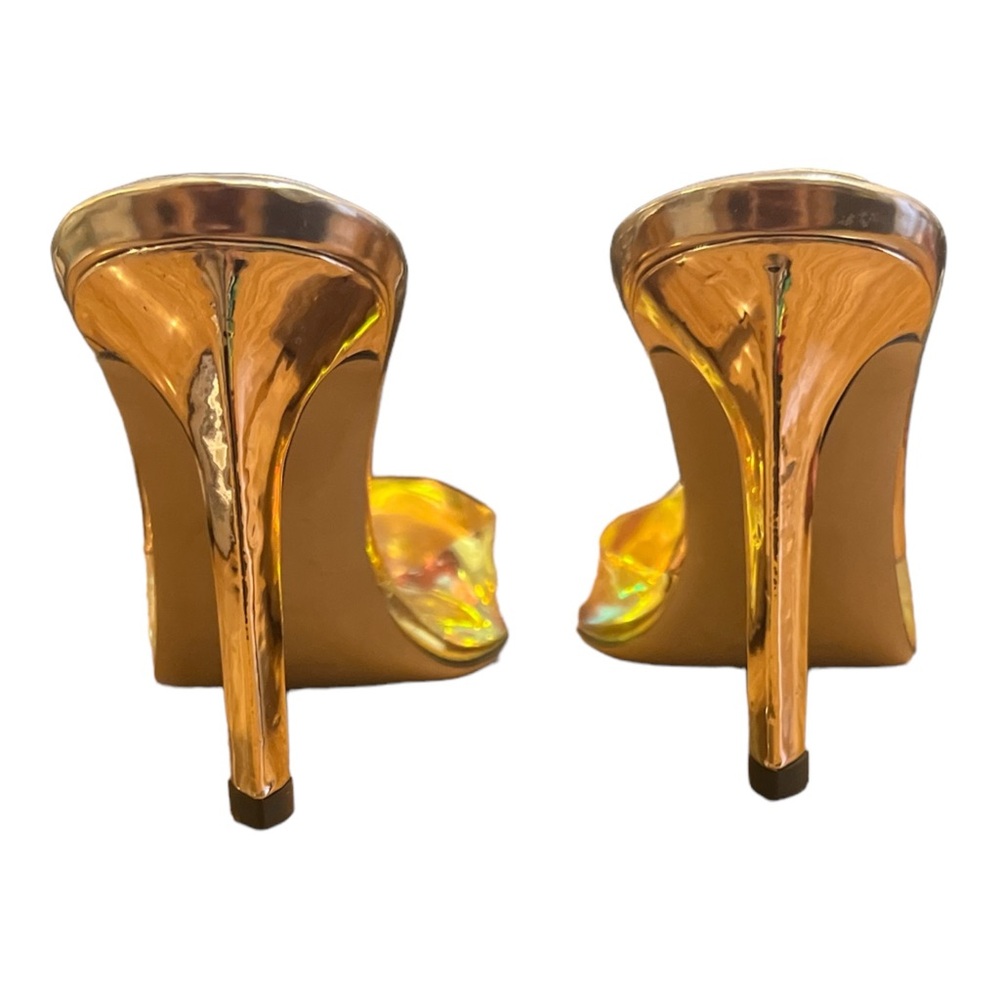 Good American Iridescent Holographic Pointed Toe Mule Heels - Picture 6 of 6